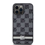 DKNY DKHCP14XPCPTSSK iPhone 14 Pro Max 6.7 inch black hardcase Leather Checkered Mono Pattern & Prin - imagine 3