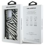 Karl Lagerfeld KLHCP16LHZBPKCCK iPhone 16 Pro 6.3" black hardcase IML Zebra Pattern & Cord - imagine 7