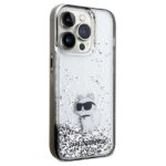 Karl Lagerfeld KLHCP14LLKCNSK iPhone 14 Pro 6.1" transparent hardcase Liquid Glitter Choupette - imagine 4
