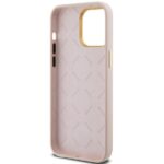 Guess GUHCP15LSMBSLP iPhone 15 Pro 6.1" pink hardcase Silicone Script Metal Logo & Frame - imagine 7