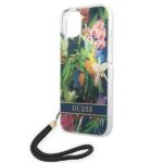 Guess GUOHCP14MHFLSB iPhone 14 Plus / 15 Plus 6.7" blue hardcase Flower Strap - imagine 5