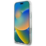 Case Guess Resin Flowers Glitter MagSafe for iPhone 16 Pro Max turquoise - imagine 5