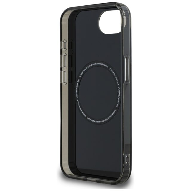 Case BMW IML Metal White Circle MagSafe for iPhone 16e black - imagine 7