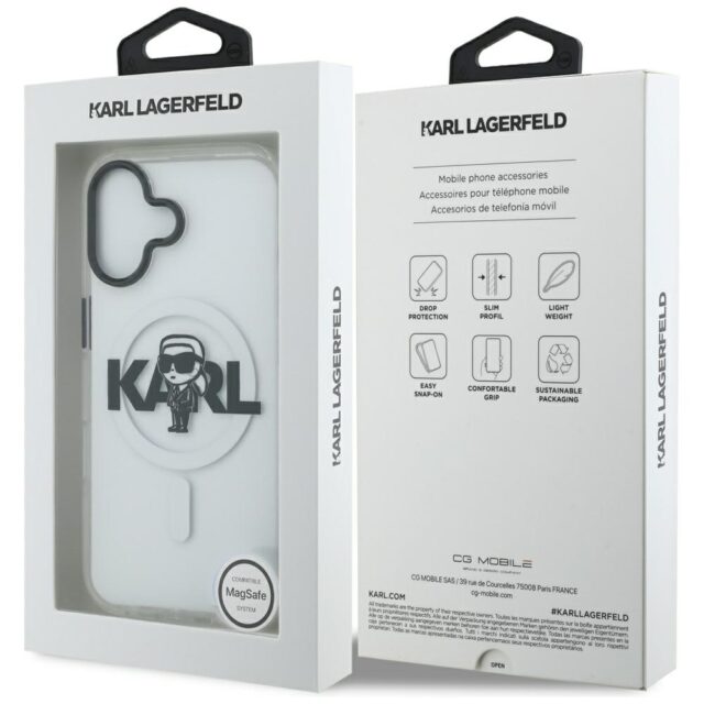 Karl Lagerfeld IML Karl Sketch Logo MagSafe Case for iPhone 17 Clear - imagine 8