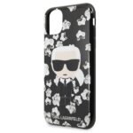 Karl Lagerfeld KLHCN61FLFBBK iPhone 11 6,1" / Xr black Flower Ikonik Karl - imagine 3