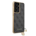 Guess GUHCS21LGF4GGR S21 Ultra G998 grey hardcase 4G Charms Collection - imagine 4