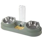Double Dog Cat Bowl Extralink Pets, Water Food Bowl with Water Dispenser Pet-822