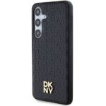 DKNY DKHMS24SPSHRPSK S24 S921 black hardcase Leather Pattern Metal Logo MagSafe - imagine 2