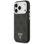 Case Guess 4G Triangle Logo MagSafe for iPhone 17 Pro black silver - imagine 2
