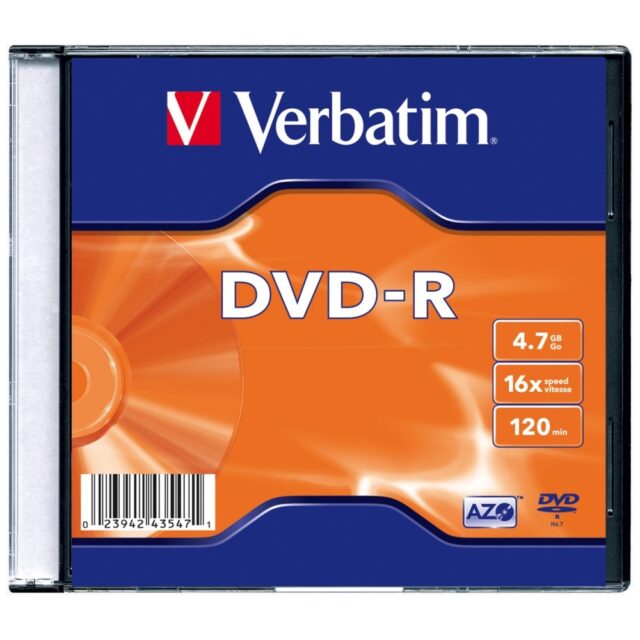 Verbatim DVD-R Disc 4.7GB 16x AZO matt silver 1szt 43547 - imagine 2