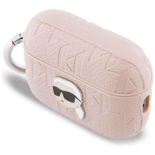 Case Karl Lagerfeld Monogram Karl Head for AirPods Pro 3 pink - imagine 3