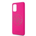 Guess GUHCS67LS4GFU S20+ G985 fuchsia hard case Silicone 4G Tone On Tone - imagine 5