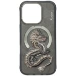 Nimmy Dragon MagSafe case for iPhone 16 Pro Max grey - imagine 3
