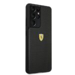 Ferrari FESPEHCS21LBK S21 Ultra G996 black hardcase On Track Perforated - imagine 4