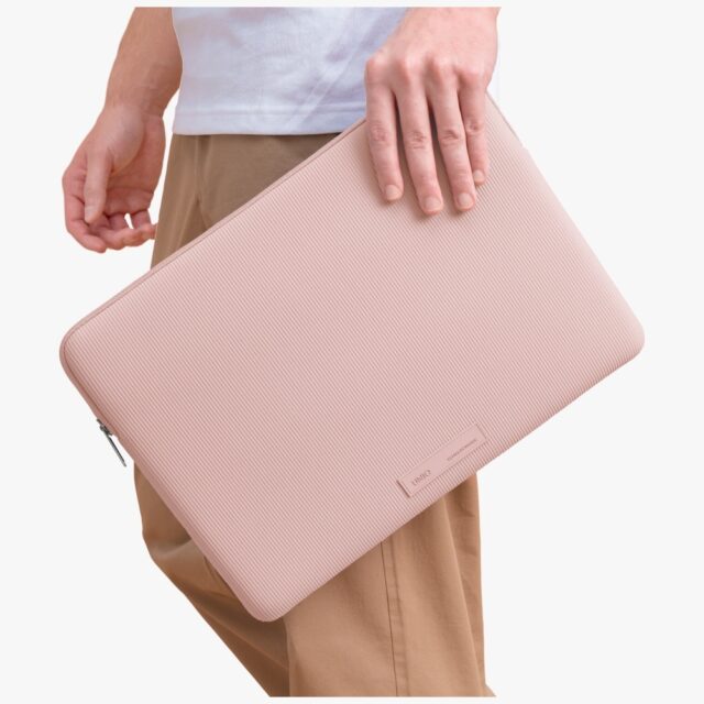 Laptop Sleeve UNIQ Cyprus Ridge Edition 14" waterproof neoprene pink - imagine 5