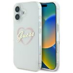 Guess GUHCP16MHCHGSPT iPhone 16 plus 6.7" transparent hardcase IML Heart