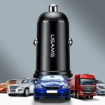 USAMS Car Charger 2xUSB 2.4A Mini black CC114TC01 (US-CC114) - imagine 8