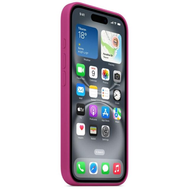 Etui Apple MYY53ZM/A iPhone 16 6.1" MagSafe fuksja/fuchsia Silicone Case - imagine 2