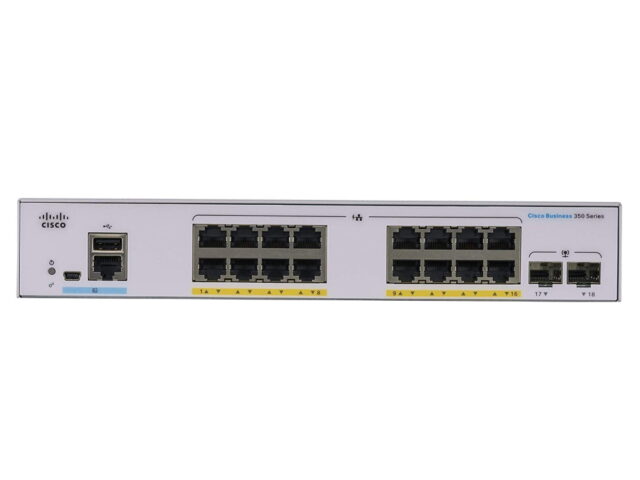 Cisco CBS350-16FP-2G | Switch | 16x RJ45 1000Mb/s PoE, 2x SFP, 240W - imagine 2