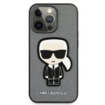 Karl Lagerfeld KLHCP13XOKPG iPhone 13 Pro Max 6,7" silver hardcase Saffiano Ikonik Karl`s Pat - imagine 3