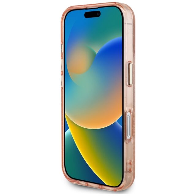 Case Guess IML Metal Glitter 4G Circle Triangle MagSafe for iPhone 16 pink - imagine 5