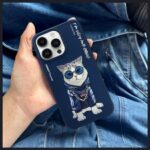 Nimmy case iPhone 15 Pro 6.1"            blue Glasses Cool Cat - imagine 10