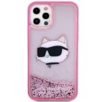 Karl Lagerfeld KLHCP12MLNCHCP iPhone 12/12 Pro 6,1" pink hardcase Glitter Choupette Head - imagine 3