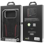 Case Audi R8 Genuine Leather MagSafe for iPhone 17 Pro black-red - imagine 10