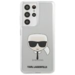 Karl Lagerfeld KLHCS21LKTR S21 Ultra G998 hardcase Transparent Karl`s Head - imagine 3