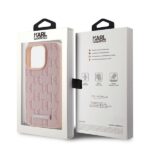 Karl Lagerfeld KLHMP15XPKHPORPP iPhone 15 Pro Max 6.7" hardcase pink Leather Monogram Metal Lo - imagine 8