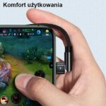 USAMS Braided Rotating Cable U60 2A Lightning black 1m SJ476USB01 (US-SJ476) - imagine 5