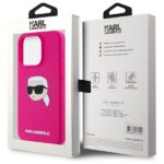 Karl Lagerfeld KLHMP15XSKHPPLF iPhone 15 Pro Max 6.7" fuschia hardcase Silicone Karl Head Print MagS - imagine 8