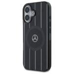Mercedes MEHMP16S23HRSK iPhone 16 6.1" black hardcase MB Double Layer Crossed Lines MagSafe - imagine 2
