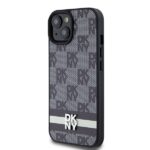 DKNY DKHCP15MPCPTSSK iPhone 15 Plus / 14 Plus 6.7 inch black hardcase Leather Checkered Mono Pattern - imagine 2