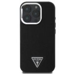 Guess GUHMP16LPGTSPSK iPhone 16 Pro 6.3" black hardcase Grained Triangle MagSafe - imagine 3
