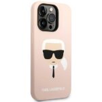 Karl Lagerfeld KLHCP14XSLKHLP iPhone 14 Pro Max 6,7" hardcase pink Silicone Karl`s Head - imagine 4