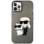 Karl Lagerfeld KLHCP12MHNKCTGK iPhone 12/12 Pro 6,1" black hardcase Gliter Karl&Choupette - imagine 3