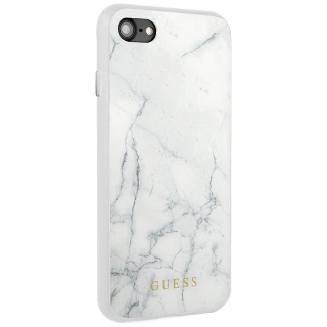 Guess GUHCI8HYMAWH iPhone 7/8/SE 2020/ SE 2022 white Marble - imagine 5