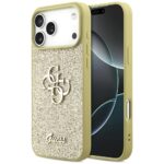 Guess Fixed Glitter Big 4G case for iPhone 17 Pro Max gold