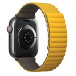 UNIQ Revix Strap Apple Watch Series1-8/SE/SE2/3/Ultra1/2/3 42/44/45/49mm Reversible Magnetic mustard - imagine 3