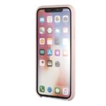 Guess GUHCPXLSLMGLP iPhone X/Xs light pink hard case Silicone Vintage Gold Logo - imagine 6