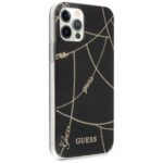 Guess GUHCP12MPCUCHBK iPhone 12/12 Pro 6,1" black hardcase Gold Chain Collection - imagine 4