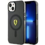 Ferrari FEHMP14SURKK iPhone 14 / 15 / 13 6.1" black hardcase Translucent Magsafe