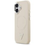 Guess Triangle Logo MagSafe Case for iPhone 17 Beige - imagine 2