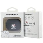 Hello Kitty HKAP23DKHSK AirPods Pro 2 (2022/2023) Cover Black Silicone 3D Kitty Head - imagine 4