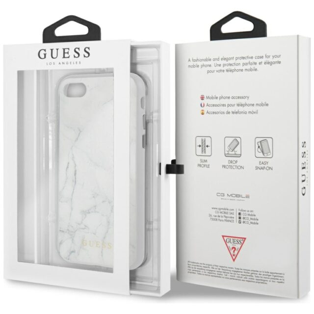 Guess GUHCI8HYMAWH iPhone 7/8/SE 2020/ SE 2022 white Marble - imagine 7