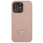 Guess GUHCP13LPSATLP iPhone 13 Pro / 13 6,1" pink hardcase SaffianoTriangle Logo - imagine 3