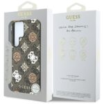 Case Guess 4G Printed Colored Peony Pattern MagSafe to Samsung Galaxy S25 Ultra brown - imagine 8