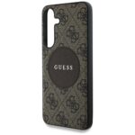 Case Guess 4G Round Patch Classic Logo MagSafe for Samsung Galaxy S25 brown - imagine 6