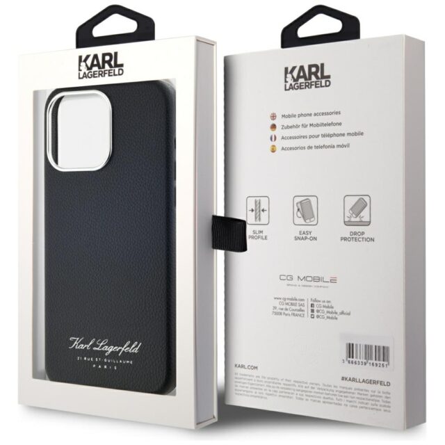 Case Karl Lagerfeld hotel RSG for iPhone 15 Pro black - imagine 8